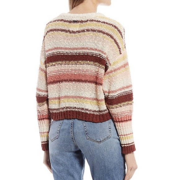 Billabong Easy Going Stripe Sweater Rose - Picture 11 of 15